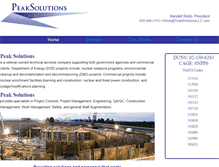 Tablet Screenshot of peaksolutionsllc.com